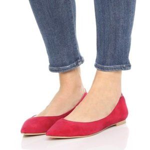 Sam Edelman Rae Flats Red Slip On Womens Size 7M Suede Leather Pointed Toe